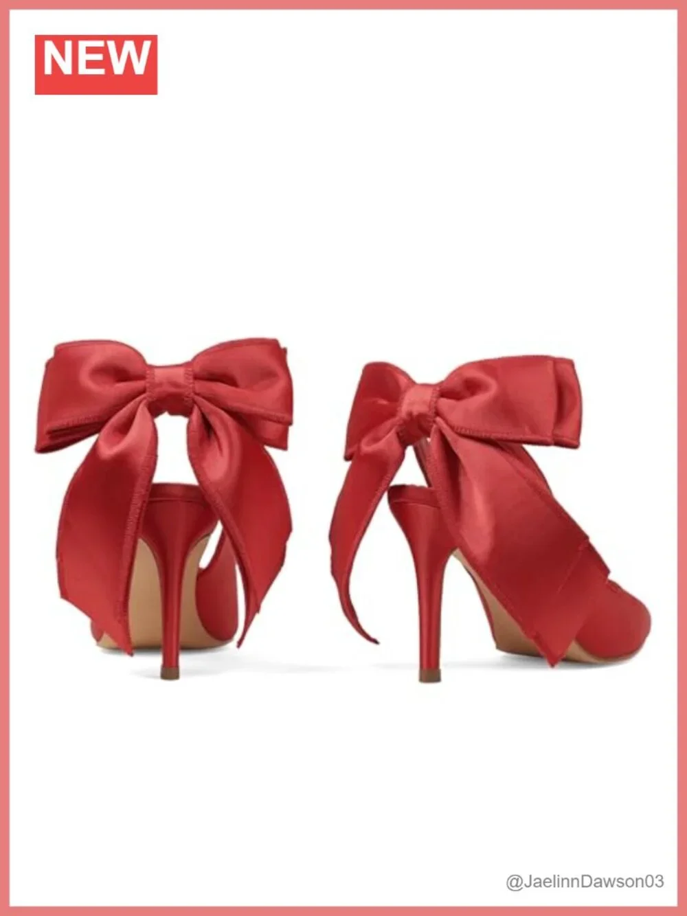 Satin Slingback Heels for Women Pointed Closed Toe Bow Heels